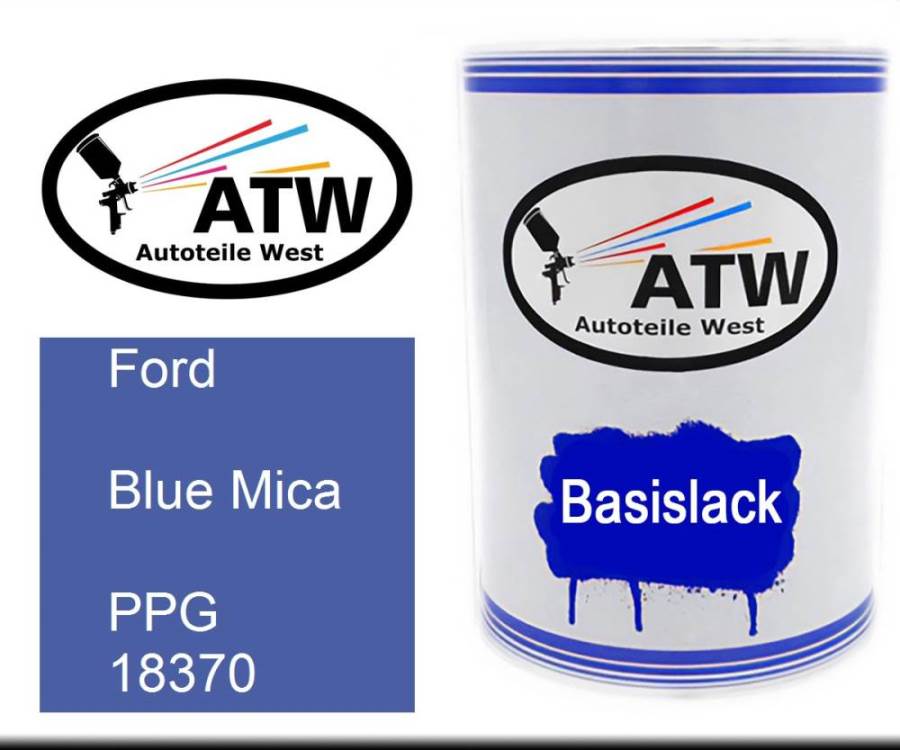 Ford, Blue Mica, PPG 18370: 500ml Lackdose, von ATW Autoteile West.